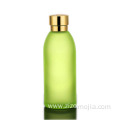 Frosted green cosmetic glass bottle set in stock